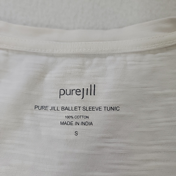 Pure Jill Women's White Blue Ombre Ballet Sleeve Tunic Top, S - Picture 5 of 8